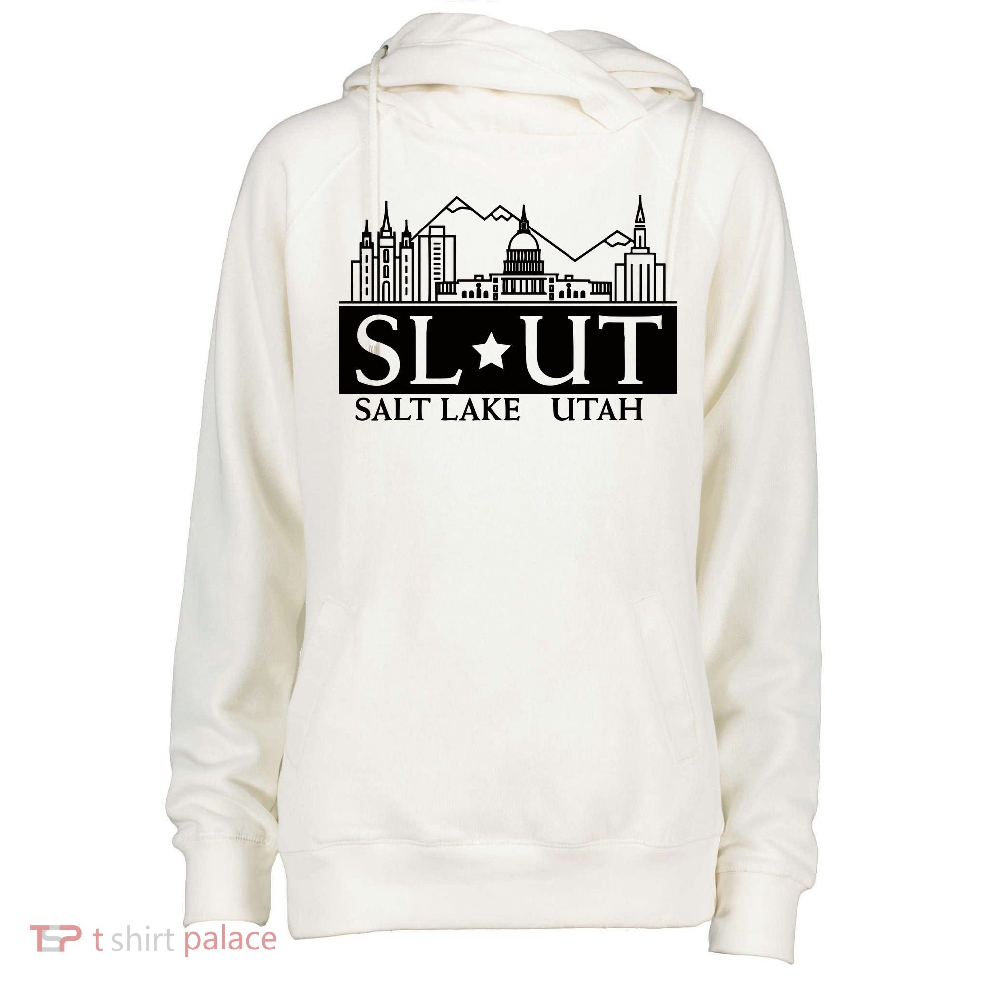 Salt Lake City Utah Ut Hometown Home State Pride Womens Funnel Neck Pullover Hood