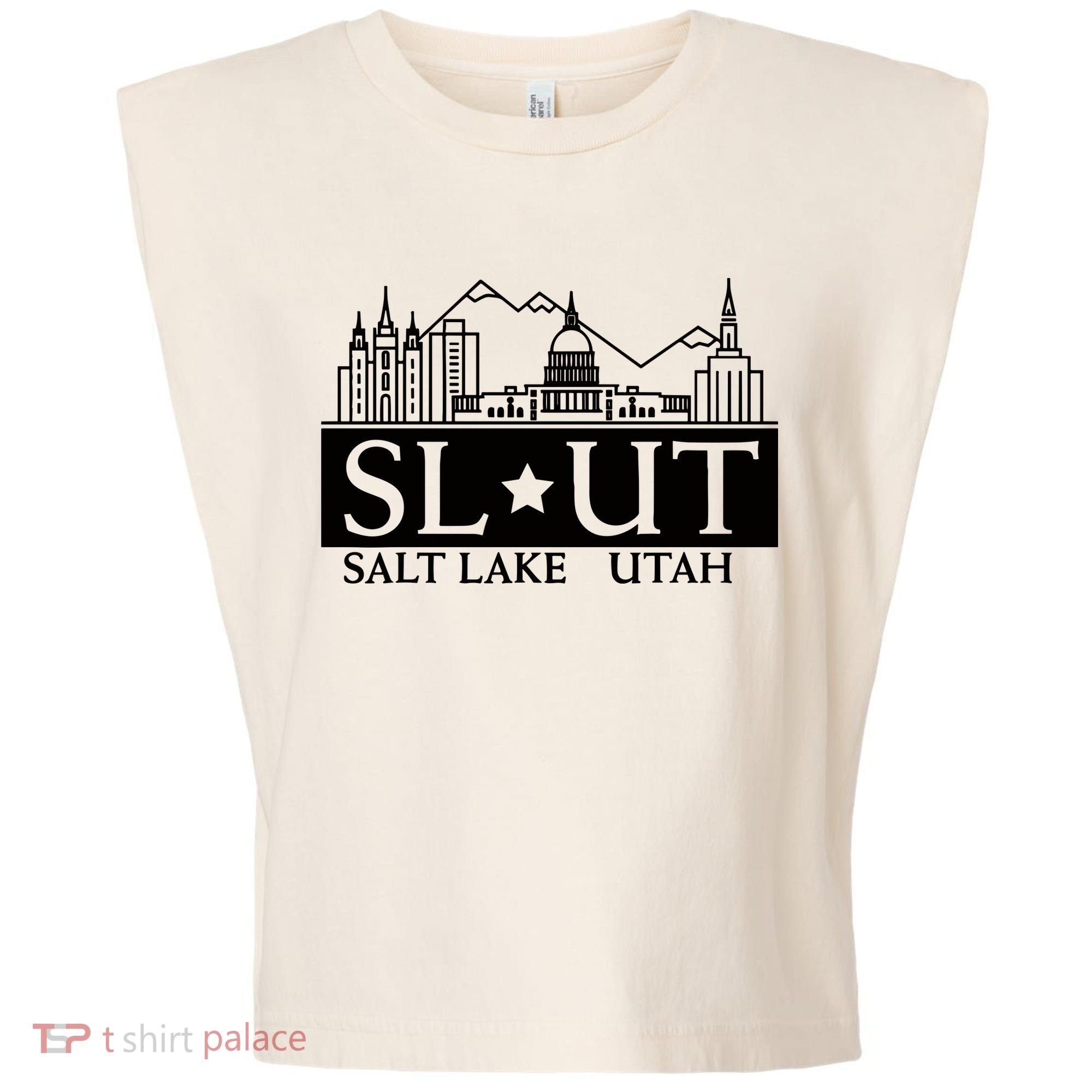 Salt Lake City Utah Ut Hometown Home State Pride Garment-Dyed Women's Muscle Tee