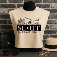 Salt Lake City Utah Ut Hometown Home State Pride Garment-Dyed Women's Muscle Tee thumb 3