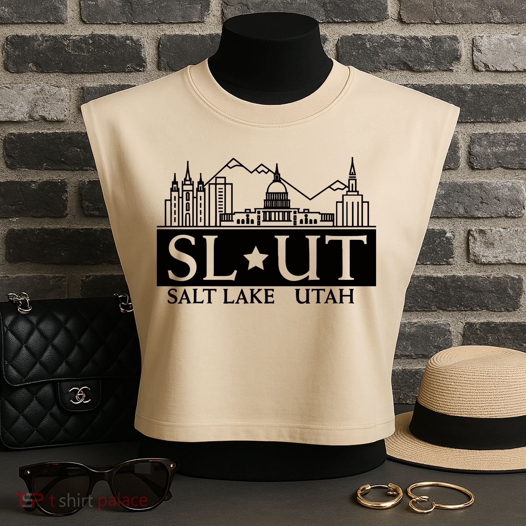 Salt Lake City Utah Ut Hometown Home State Pride Garment-Dyed Women's Muscle Tee