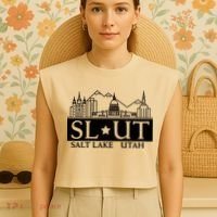 Salt Lake City Utah Ut Hometown Home State Pride Garment-Dyed Women's Muscle Tee thumb 4