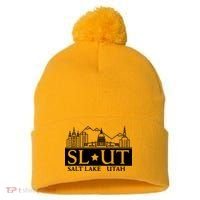 Salt Lake City Utah Ut Hometown Home State Pride Pom Pom 12in Knit Beanie thumb 0