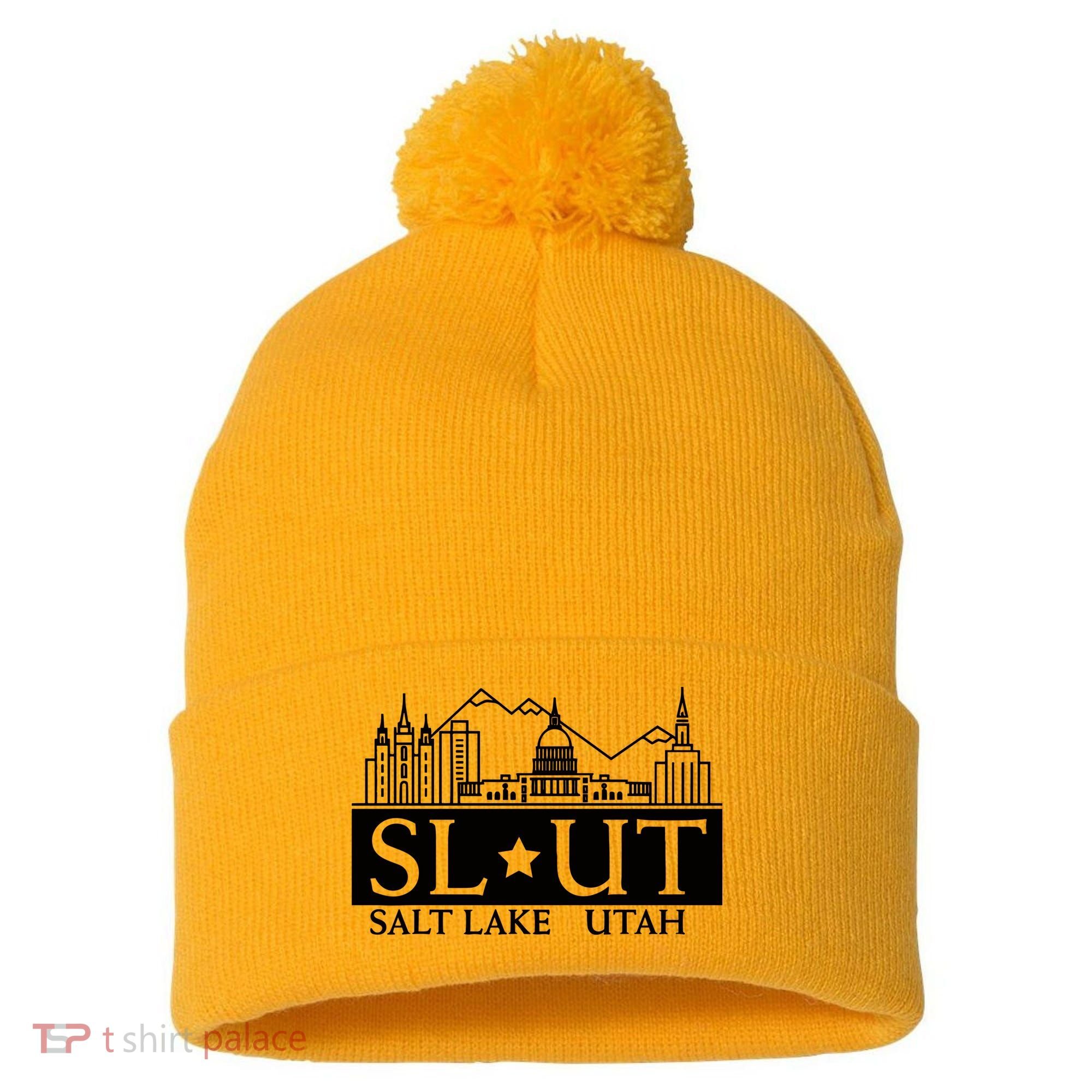 Salt Lake City Utah Ut Hometown Home State Pride Pom Pom 12in Knit Beanie