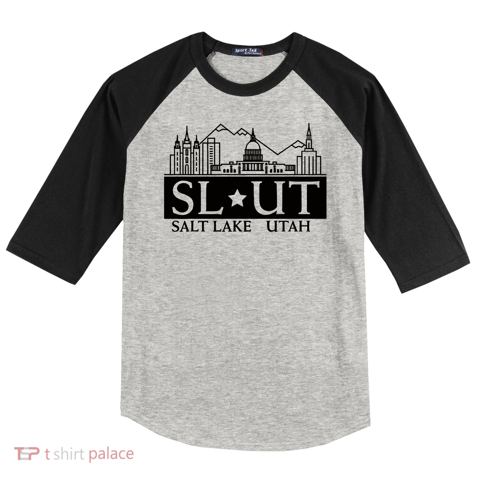 Salt Lake City Utah Ut Hometown Home State Pride Raglan Baseball Sleeve Shirt