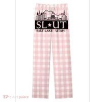 Salt Lake City Utah Ut Hometown Home State Pride Women's Flannel Plaid Pajama Pants thumb 0