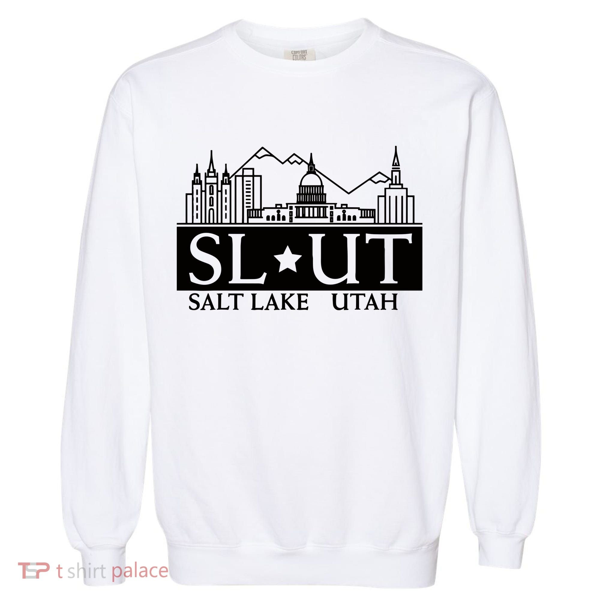 Salt Lake City Utah Ut Hometown Home State Pride Garment-Dyed Sweatshirt