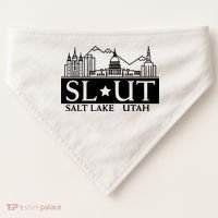Salt Lake City Utah Ut Hometown Home State Pride USA-Made Doggie Bandana thumb 0