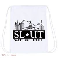 Salt Lake City Utah Ut Hometown Home State Pride Drawstring Bag thumb 0