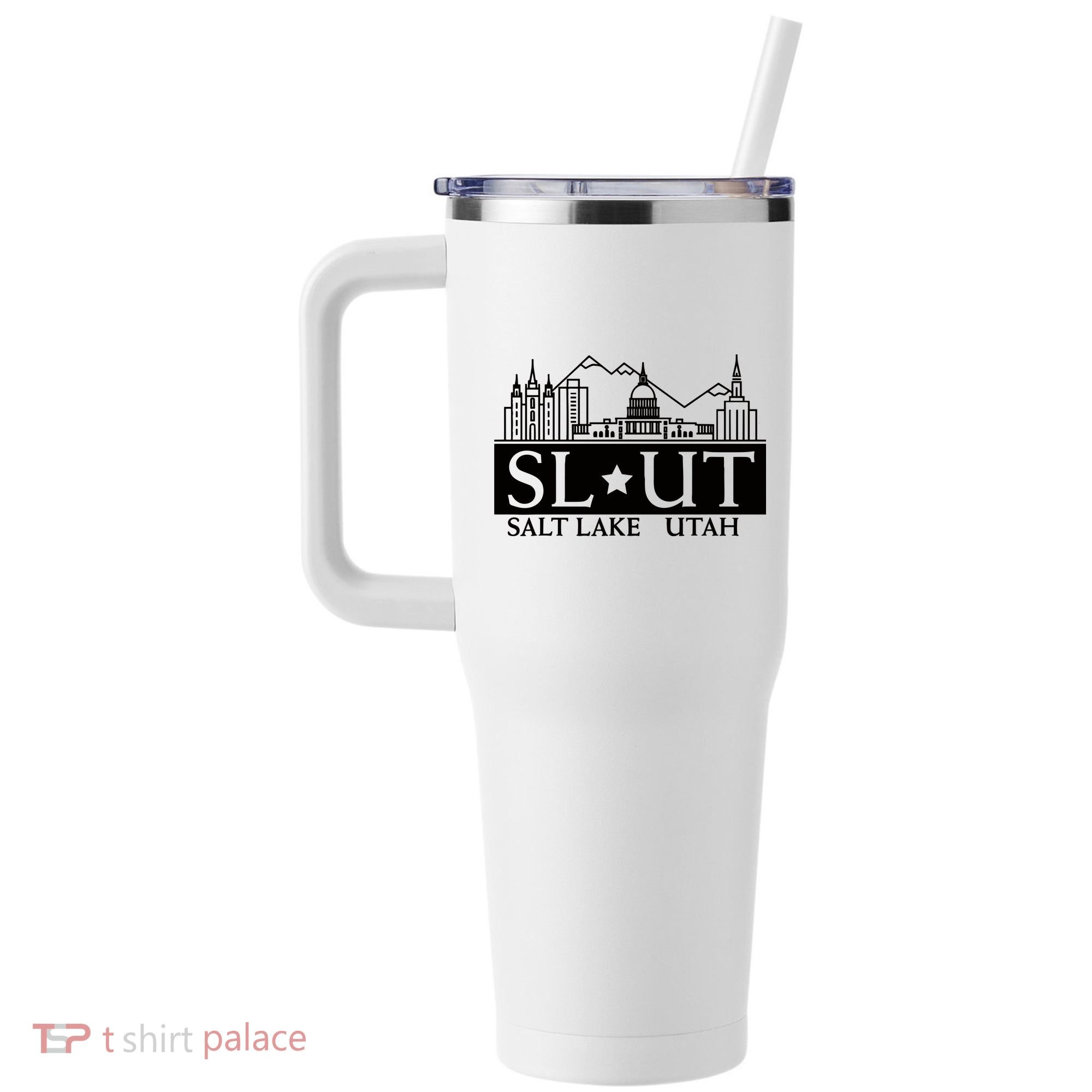 Salt Lake City Utah Ut Hometown Home State Pride 40oz Vacuum Insulated Stainless Steel Travel Tumbler