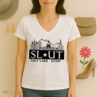 Salt Lake City Utah Ut Hometown Home State Pride Women's V-Neck T-Shirt thumb 3