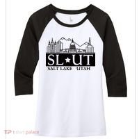 Salt Lake City Utah Ut Hometown Home State Pride Women's Tri-Blend 3/4-Sleeve Raglan Shirt thumb 0