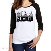 Salt Lake City Utah Ut Hometown Home State Pride Women's Tri-Blend 3/4-Sleeve Raglan Shirt thumb 2