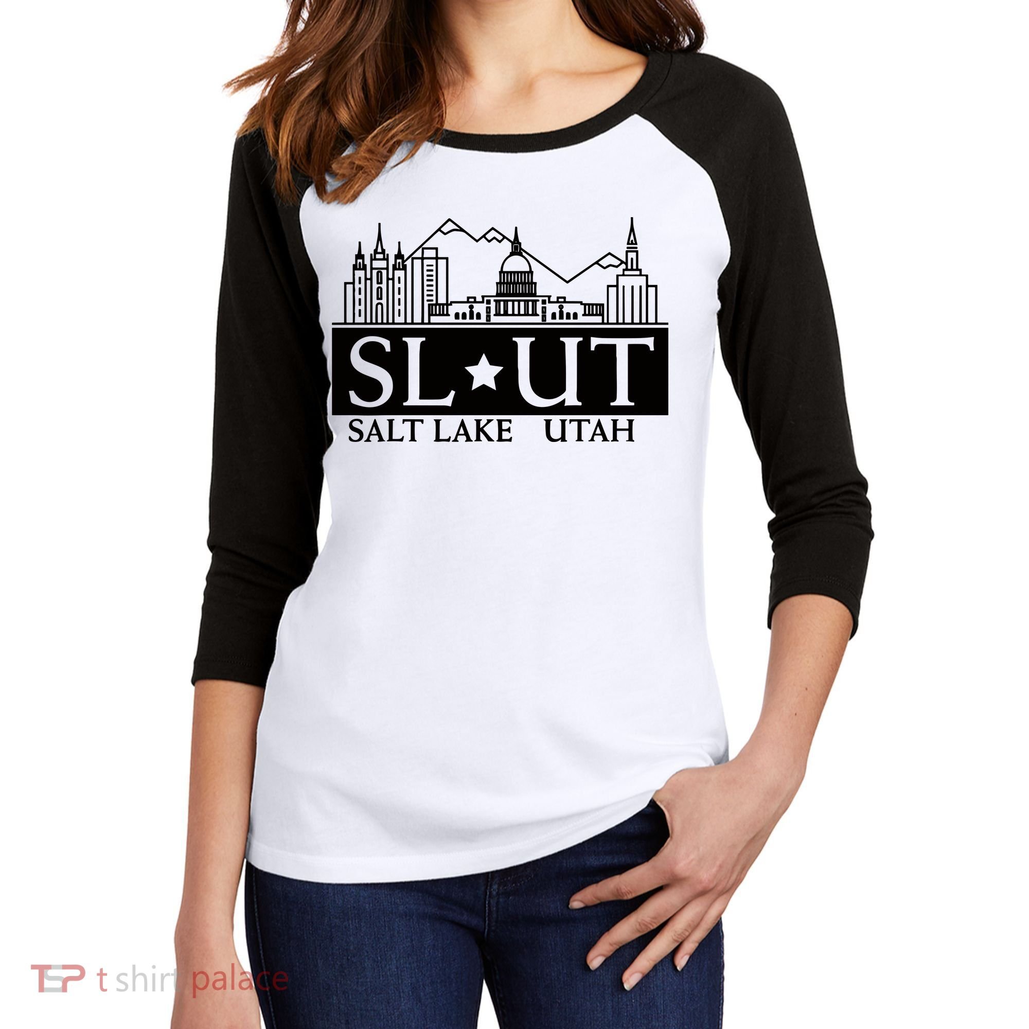 Salt Lake City Utah Ut Hometown Home State Pride Women's Tri-Blend 3/4-Sleeve Raglan Shirt