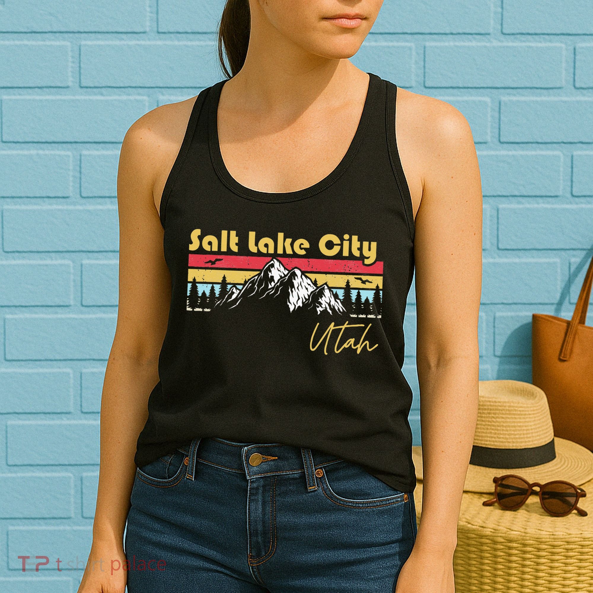 Salt Lake City Utah Roots Hometown Vintage Home State Pride Women's Tank Top