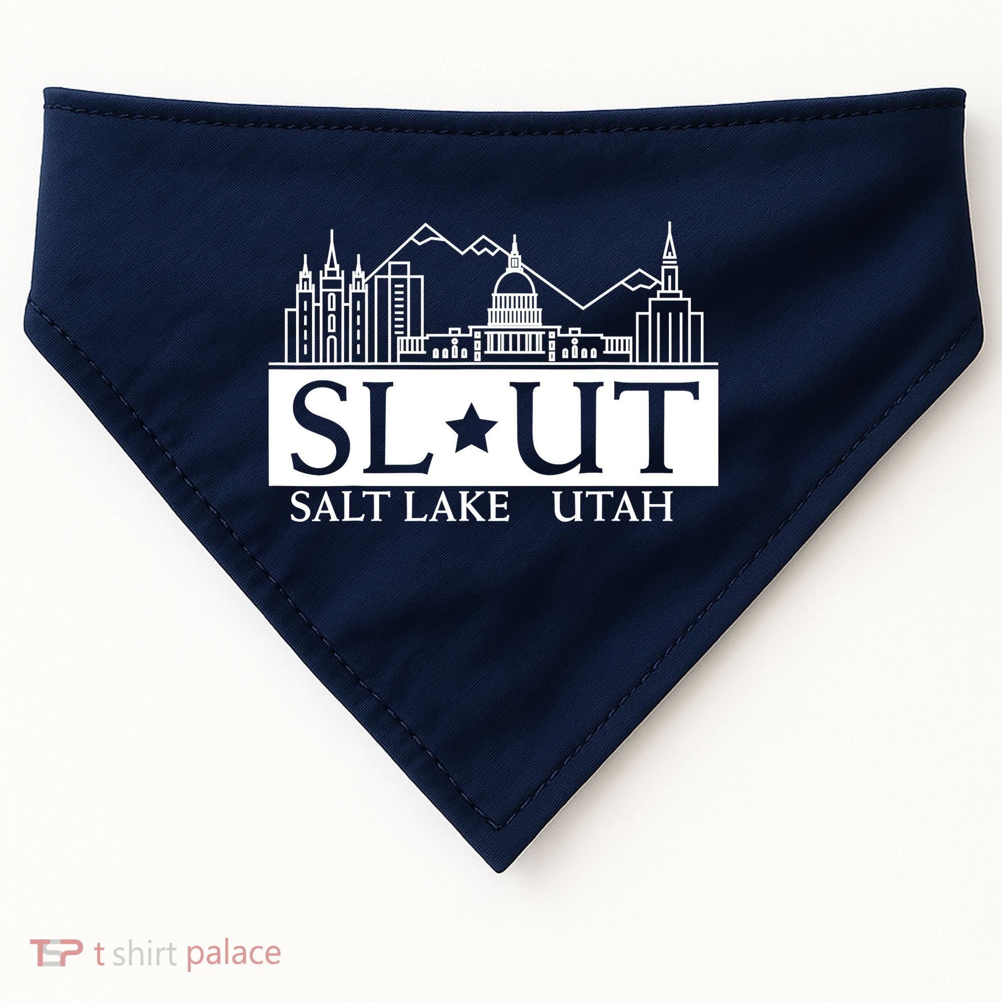 Salt Lake City Utah UT Hometown Home State Pride USA-Made Doggie Bandana