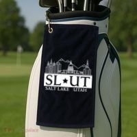 Salt Lake City Utah UT Hometown Home State Pride Golf Towel thumb 2
