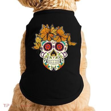 Skull Lover Dia De Los Muertos Monarch Butterfly Sugar Doggie Tank