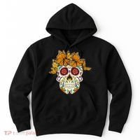 Skull Lover Dia De Los Muertos Monarch Butterfly Sugar Hoodie thumb 0