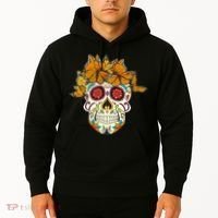 Skull Lover Dia De Los Muertos Monarch Butterfly Sugar Hoodie thumb 2