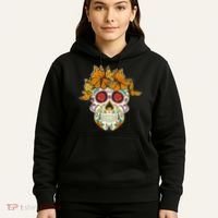 Skull Lover Dia De Los Muertos Monarch Butterfly Sugar Hoodie thumb 5