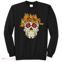 Skull Lover Dia De Los Muertos Monarch Butterfly Sugar Sweatshirt thumb 0