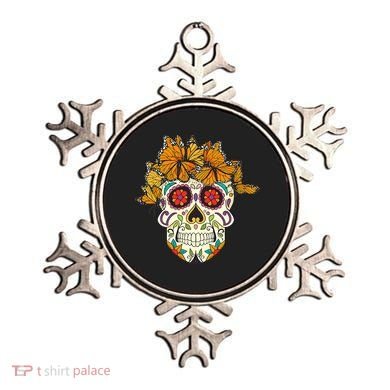 Skull Lover Dia De Los Muertos Monarch Butterfly Sugar Ornament