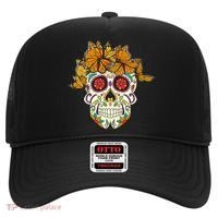 Skull Lover Dia De Los Muertos Monarch Butterfly Sugar Hat thumb 0