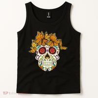 Skull Lover Dia De Los Muertos Monarch Butterfly Sugar Tank Top thumb 2