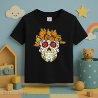 Skull Lover Dia De Los Muertos Monarch Butterfly Sugar Toddler T-Shirt thumb 3