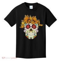 Skull Lover Dia De Los Muertos Monarch Butterfly Sugar Kids T-Shirt thumb 0