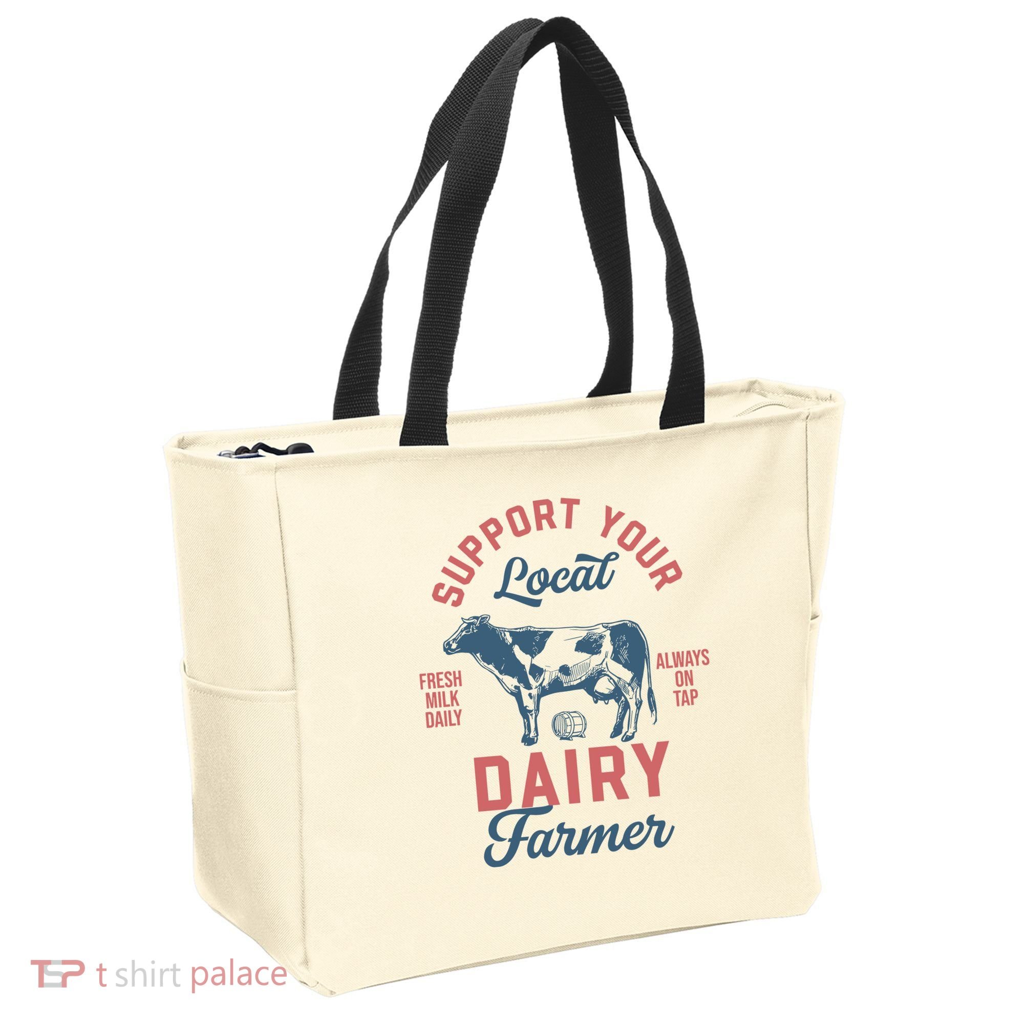 Support Local Dairy Farmer Tote Bag