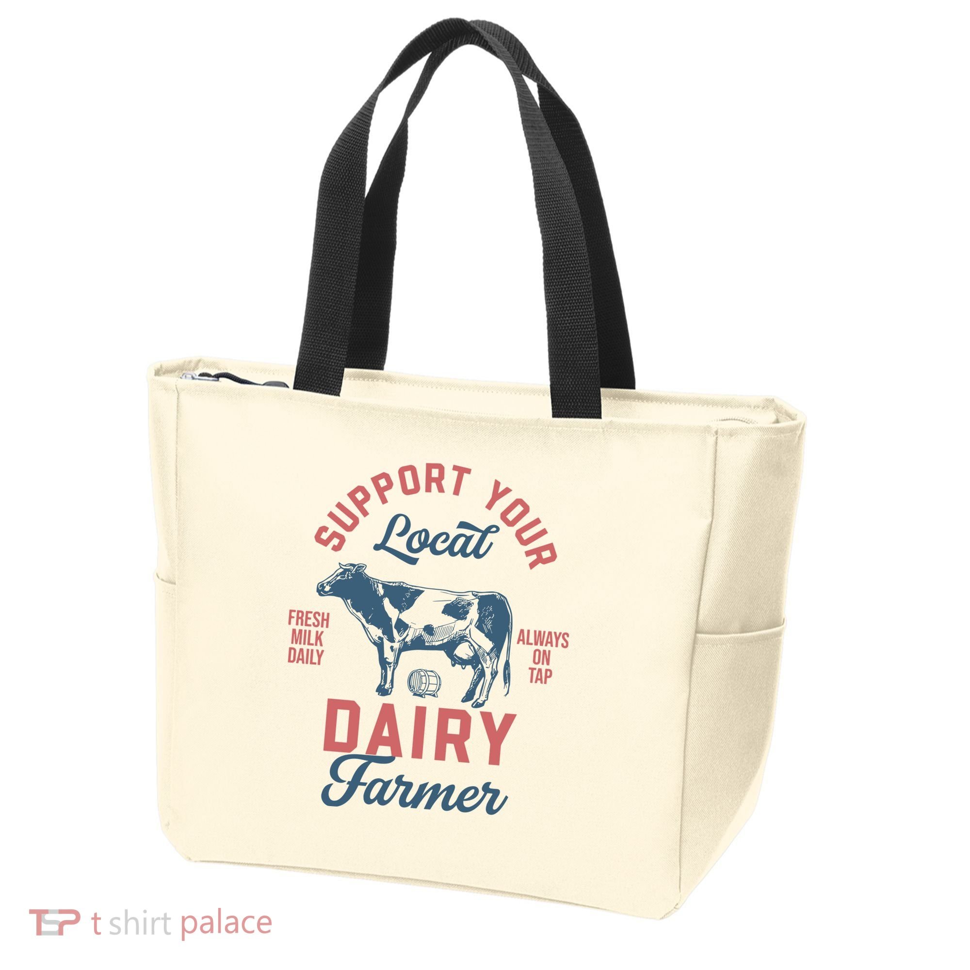 Support Local Dairy Farmer Tote Bag