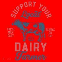 Support Local Dairy Farmer Santa Hat thumb 1