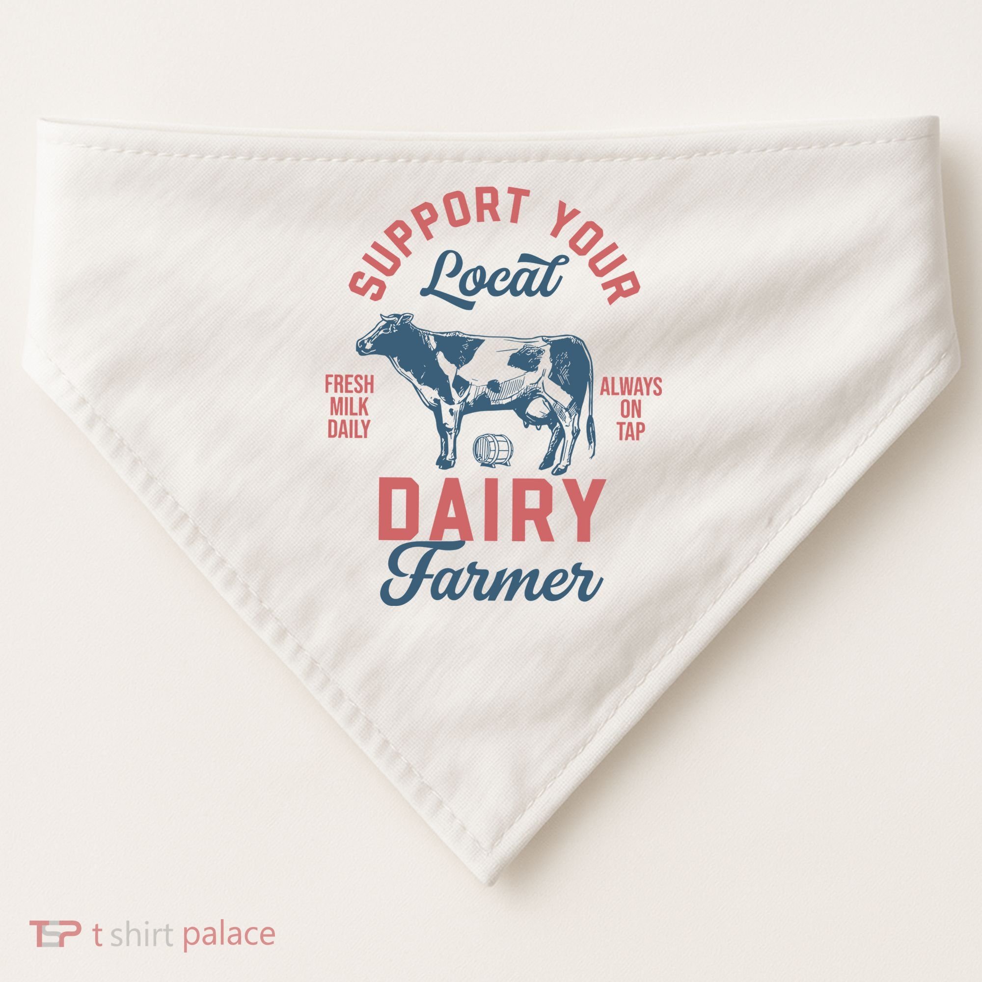Support Local Dairy Farmer USA-Made Doggie Bandana