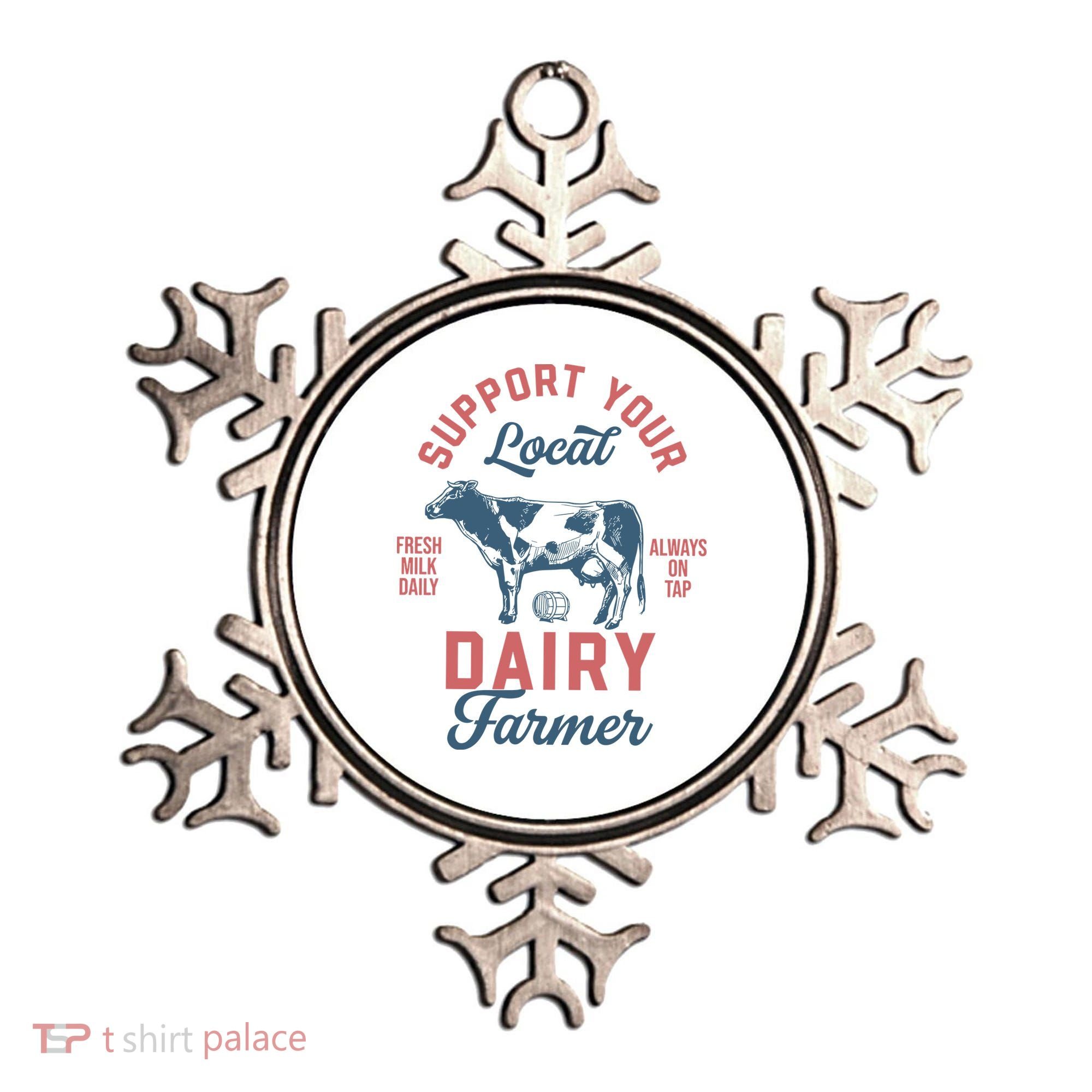 Support Local Dairy Farmer Ornament