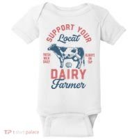 Support Local Dairy Farmer Baby Bodysuit thumb 0