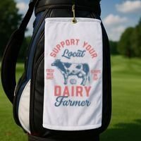 Support Local Dairy Farmer Golf Towel thumb 2