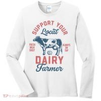 Support Local Dairy Farmer Women's Long Sleeve Shirt thumb 0