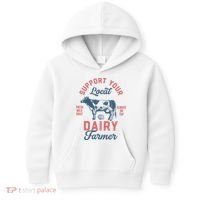 Support Local Dairy Farmer Kids Hoodie thumb 0