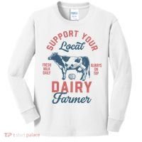 Support Local Dairy Farmer Kids Long Sleeve Shirt thumb 0