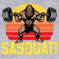 Sasquat! Leg Day Weightlifting Bigfoot Squat Funny Gym Women's Sweatshirt thumb 2