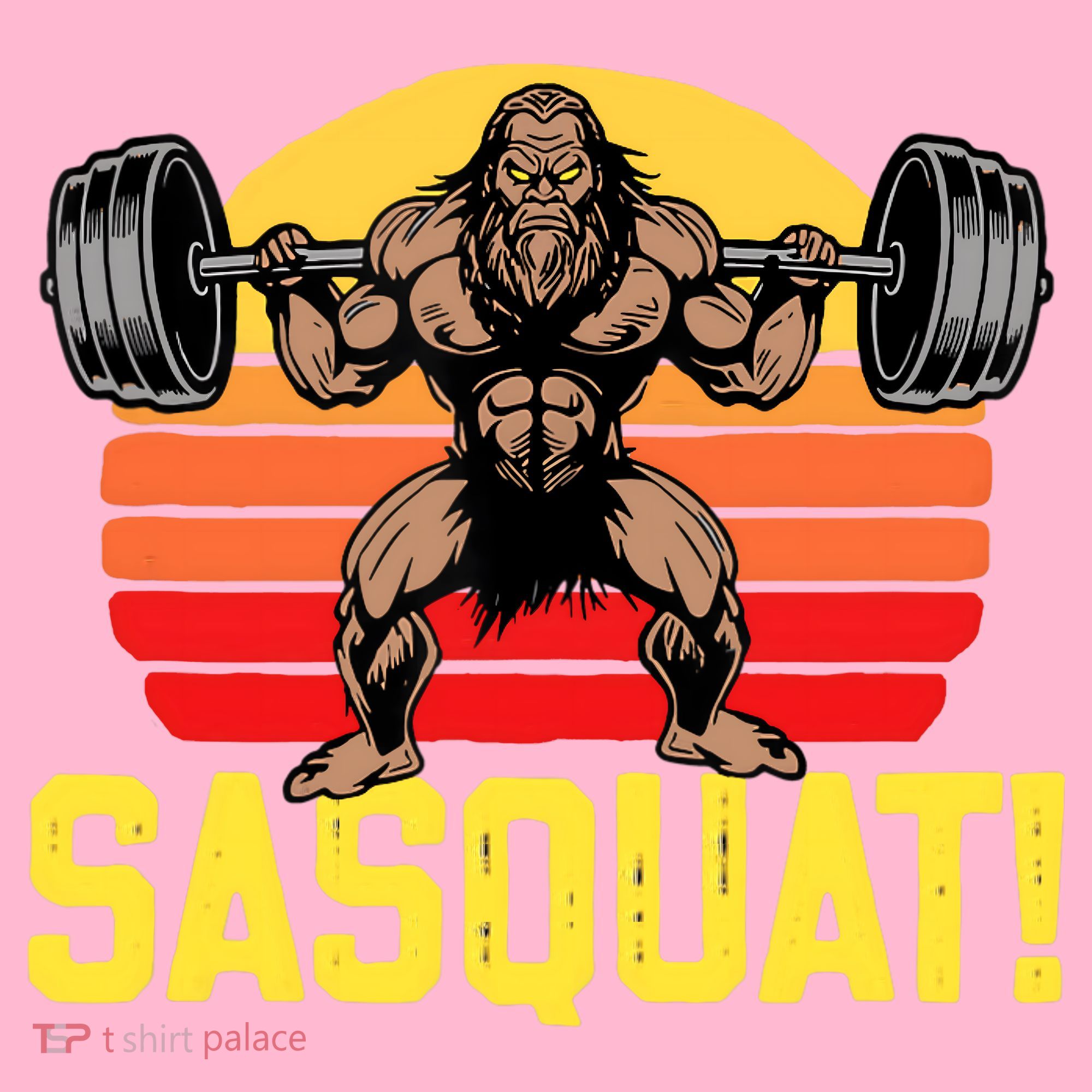 Sasquat! Leg Day Weightlifting Bigfoot Squat Funny Gym Coaster
