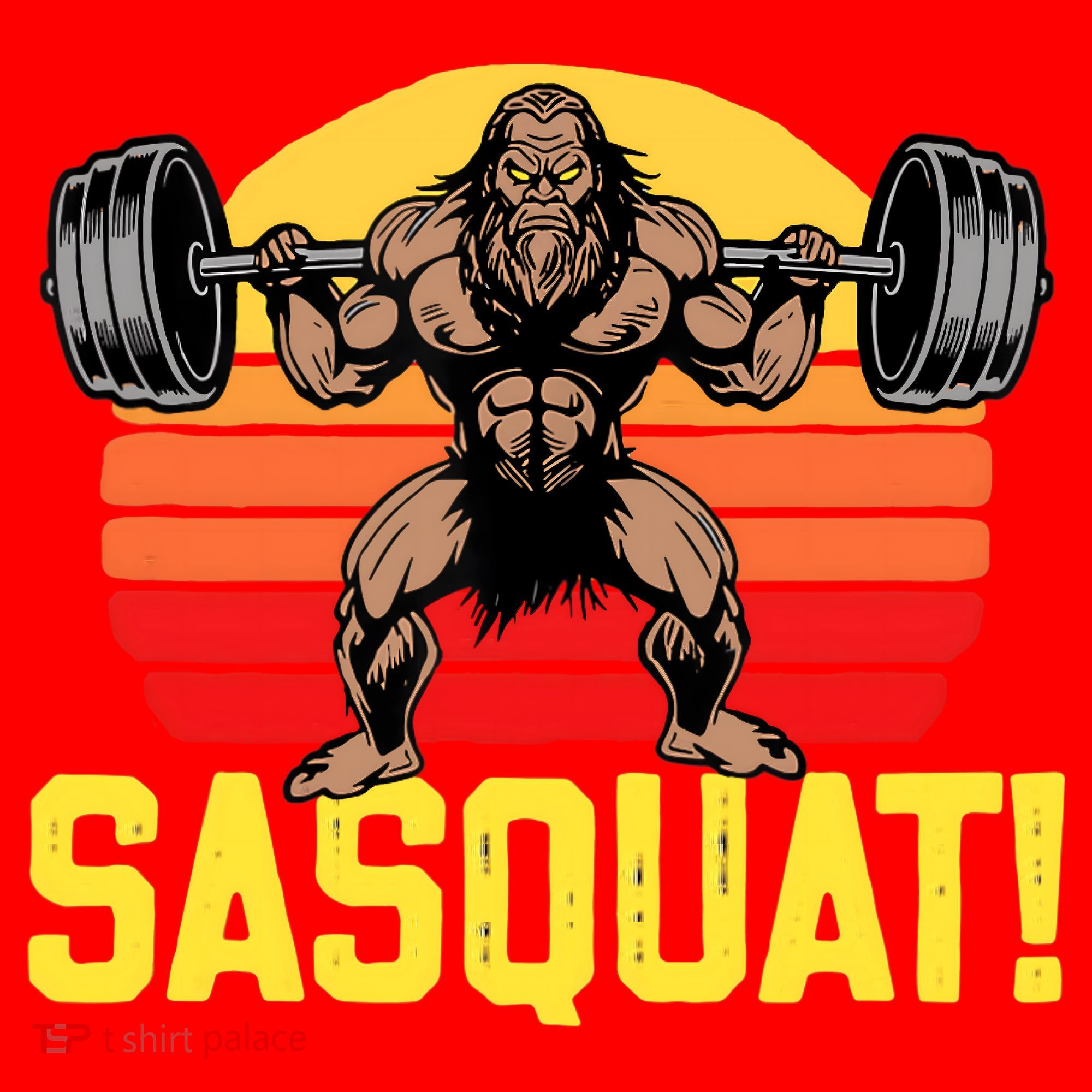 Sasquat! Leg Day Weightlifting Bigfoot Squat Funny Gym Santa Hat