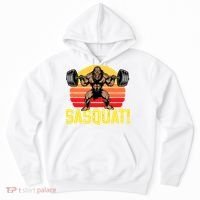Sasquat! Leg Day Weightlifting Bigfoot Squat Funny Gym Hoodie thumb 0