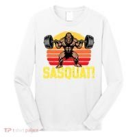 Sasquat! Leg Day Weightlifting Bigfoot Squat Funny Gym Long Sleeve Shirt thumb 0