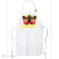 Sasquat! Leg Day Weightlifting Bigfoot Squat Funny Gym Apron thumb 0