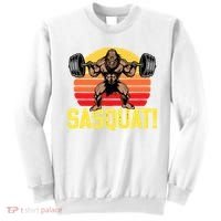 Sasquat! Leg Day Weightlifting Bigfoot Squat Funny Gym Sweatshirt thumb 0