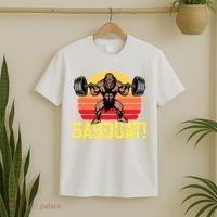 Sasquat! Leg Day Weightlifting Bigfoot Squat Funny Gym T-Shirt thumb 2