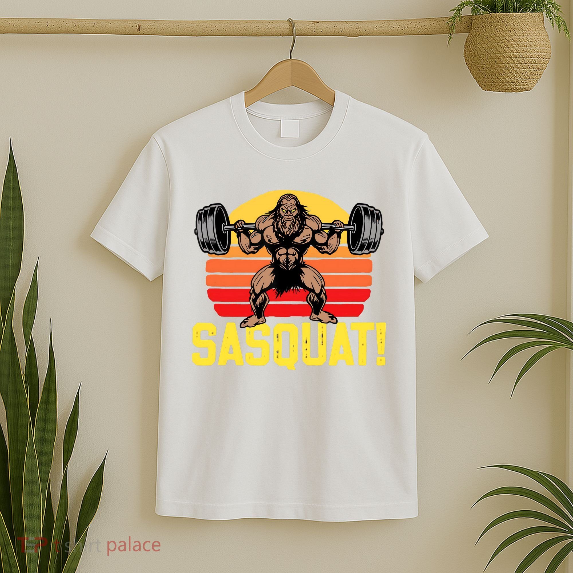 Sasquat! Leg Day Weightlifting Bigfoot Squat Funny Gym T-Shirt