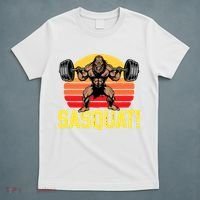 Sasquat! Leg Day Weightlifting Bigfoot Squat Funny Gym T-Shirt thumb 5